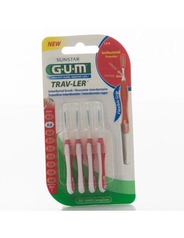 GUM Proxabrush Trav-Ler 0,8mm RED 1314