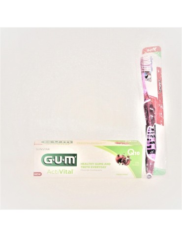 GUM Activital Toothpaste 75ml + Free Toothbrush