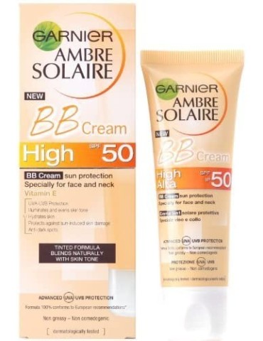 AMBRE SOLAIRE BB SUN CREAM VISAGE SPF50 50ML