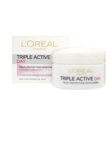 L'OREAL PARIS TRIPLE ACTIVE 24H HYDRATION FOR DRY/SENSITIVE SKIN