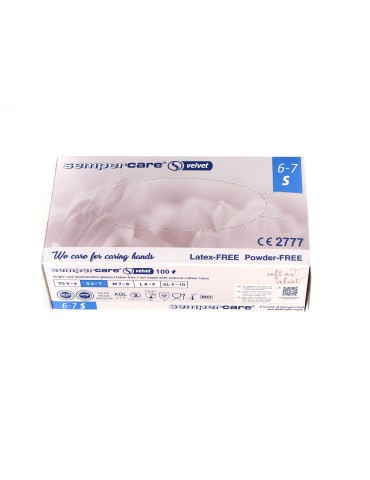 SEMPERCARE NITRILE VELVET GLOVES SMALL 100 PCS PER BOX