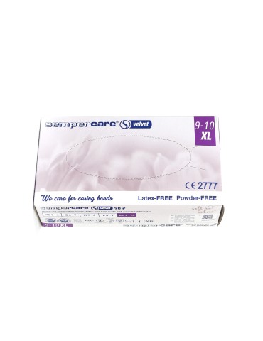 SEMPERCARE NITRILE VELVET GLOVES EXTRA LARGE 90 PCS PER BOX