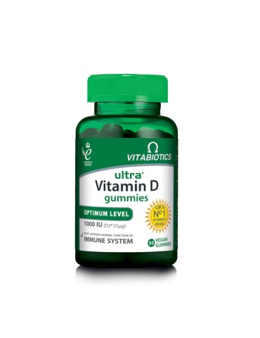 VITABIOTICS Ultra Vitamin D3 1000iu Vegan 50 Gummies