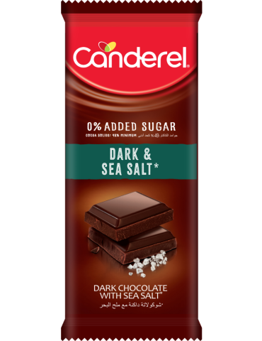 Canderel Dark and Sea Salt Chocolate 100gr