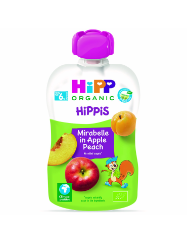HiPP  Mirabelle Plums in Apple and Peach Pouch 100g - BIO