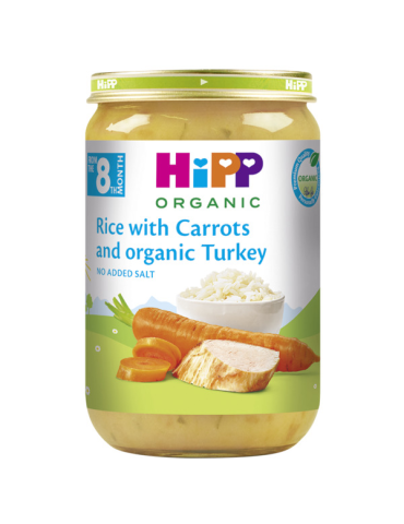 HiPP Rice with Carrots & Turkey, BIO, 220g