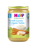 HiPP Rice with Carrots & Turkey, BIO, 220g