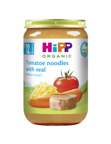 HiPP Tomato Noodles With Veal, BIO, 220g