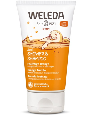 WELEDA Kids 2 In 1 Shampoo and Body Wash Happy Orange 150ml