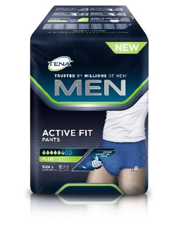 TENA MEN PANTS PLUS LARGE, 8 PCS