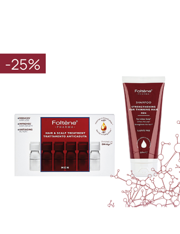 FOLTENE Men 12 Vials & FOLTENE Strengthening for Men Shampoo 200ml